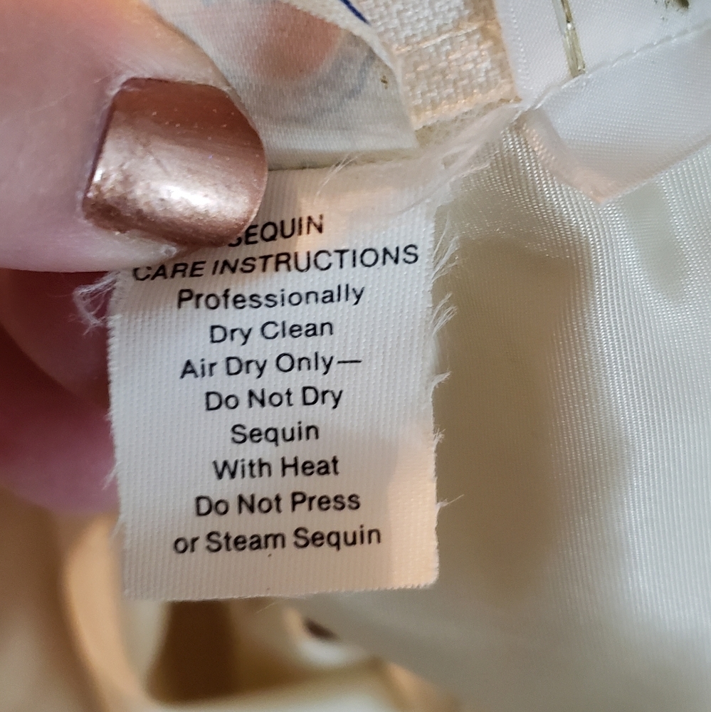 Vintage 1989 Wedding Dress Sz 18 - Picture 8 of 8